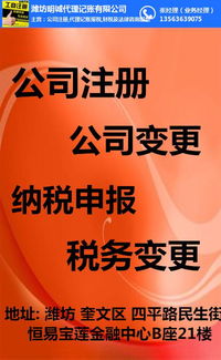 潍城记账办税代理服务概述 明诚代理代办解析